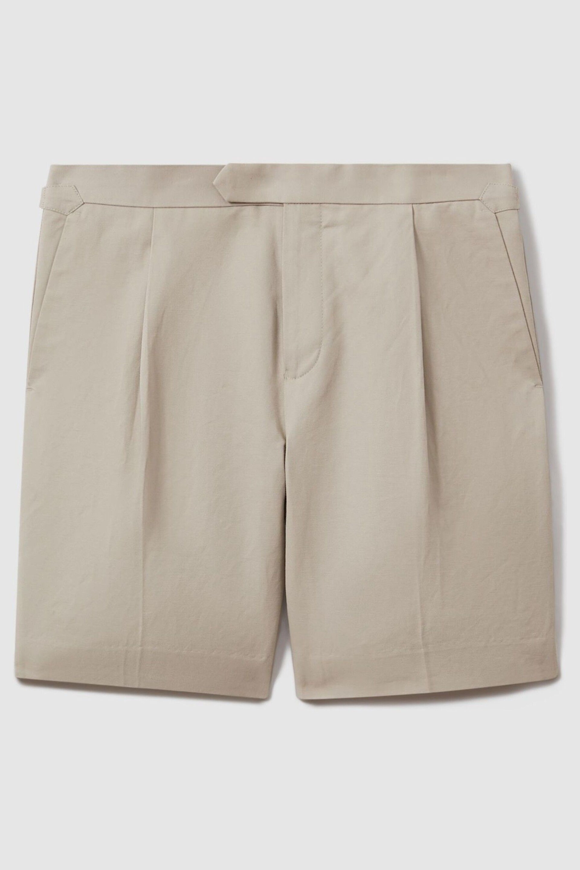 Reiss Stone Con Cotton Blend Adjuster Shorts - Image 2 of 5