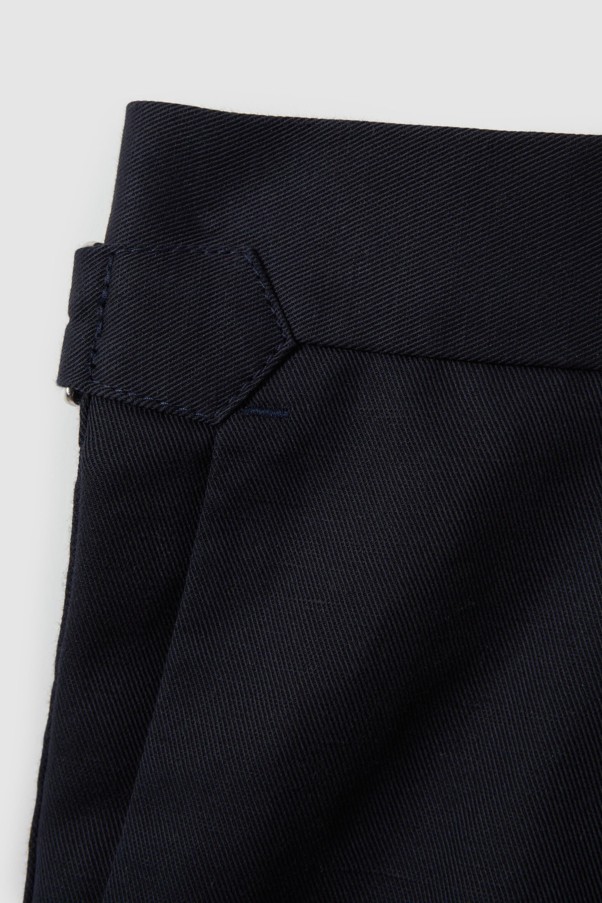 Reiss Navy Con Cotton Blend Adjuster Shorts - Image 5 of 5