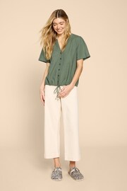 White Stuff Green Ferne Linen Blend Shirt - Image 3 of 7