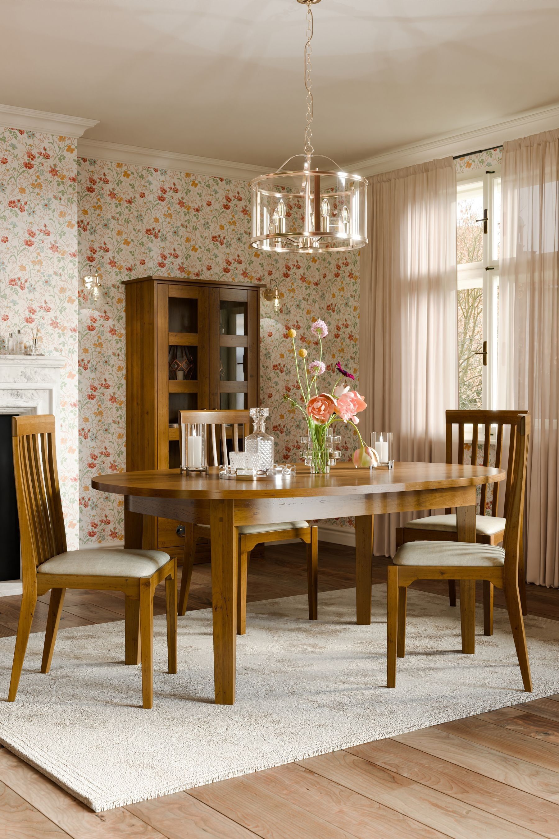 Buy Laura Ashley Honey Garrat Oval Extending Dining Table from the Next UK online shop