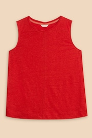 White Stuff Red Rylee 100% Linen Vest - Image 5 of 7