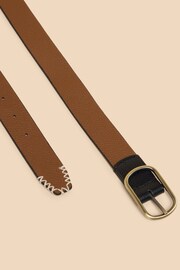 White Stuff Black Reversible Leather Belt - Image 2 of 3