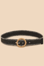 White Stuff Black Raffia Woven Belt - Image 1 of 3