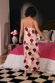 Rockett St George Pink Shell Hammered Satin Slip Dress - Image 3 of 8