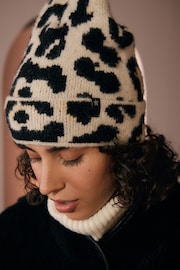 Rockett St George Leopard Print Beanie - Image 2 of 4