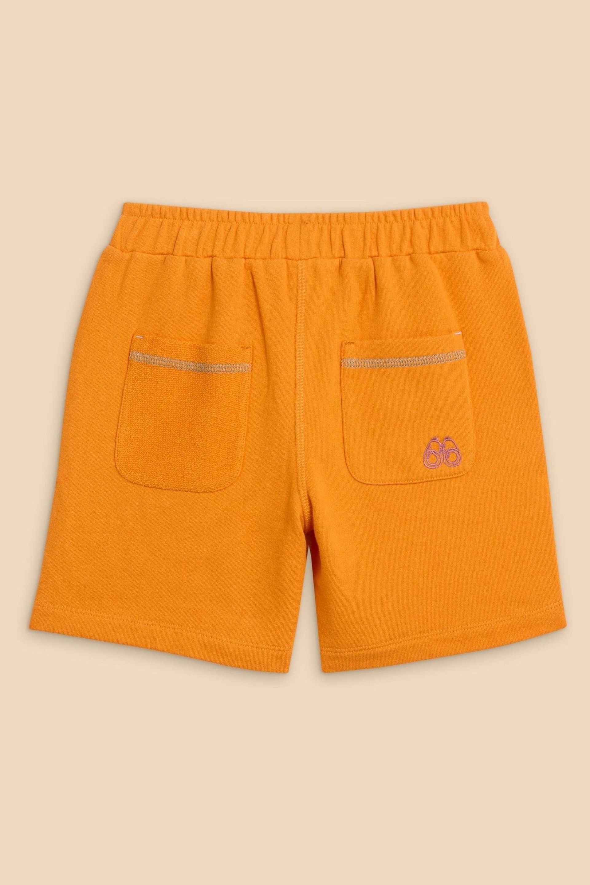 White Stuff Orange Jersey Shorts - Image 2 of 3