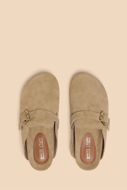 White Stuff Brown Myrtle Suede Slip On Mules - Image 3 of 4