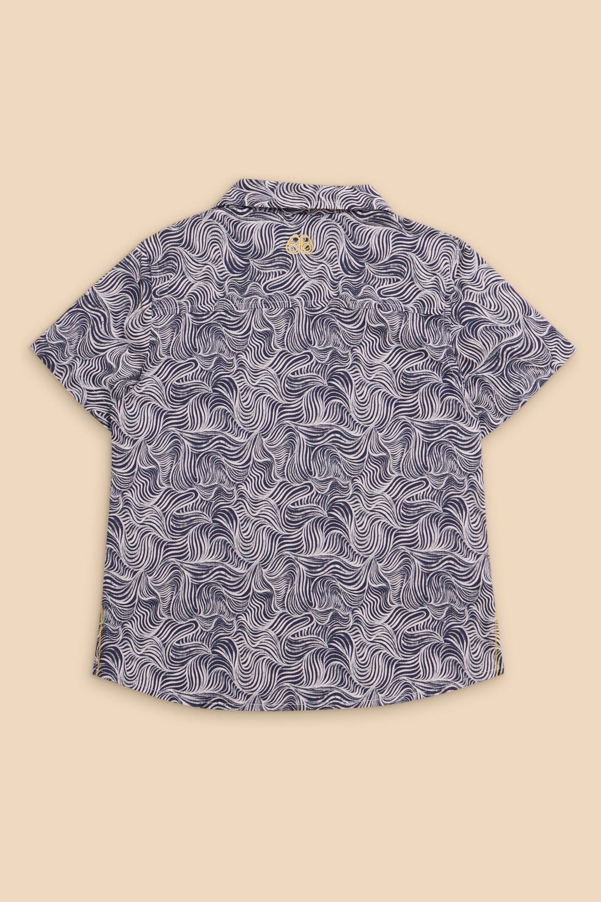 White Stuff Multi Mini Waves Printed Short Sleeve Shirt - Image 2 of 3