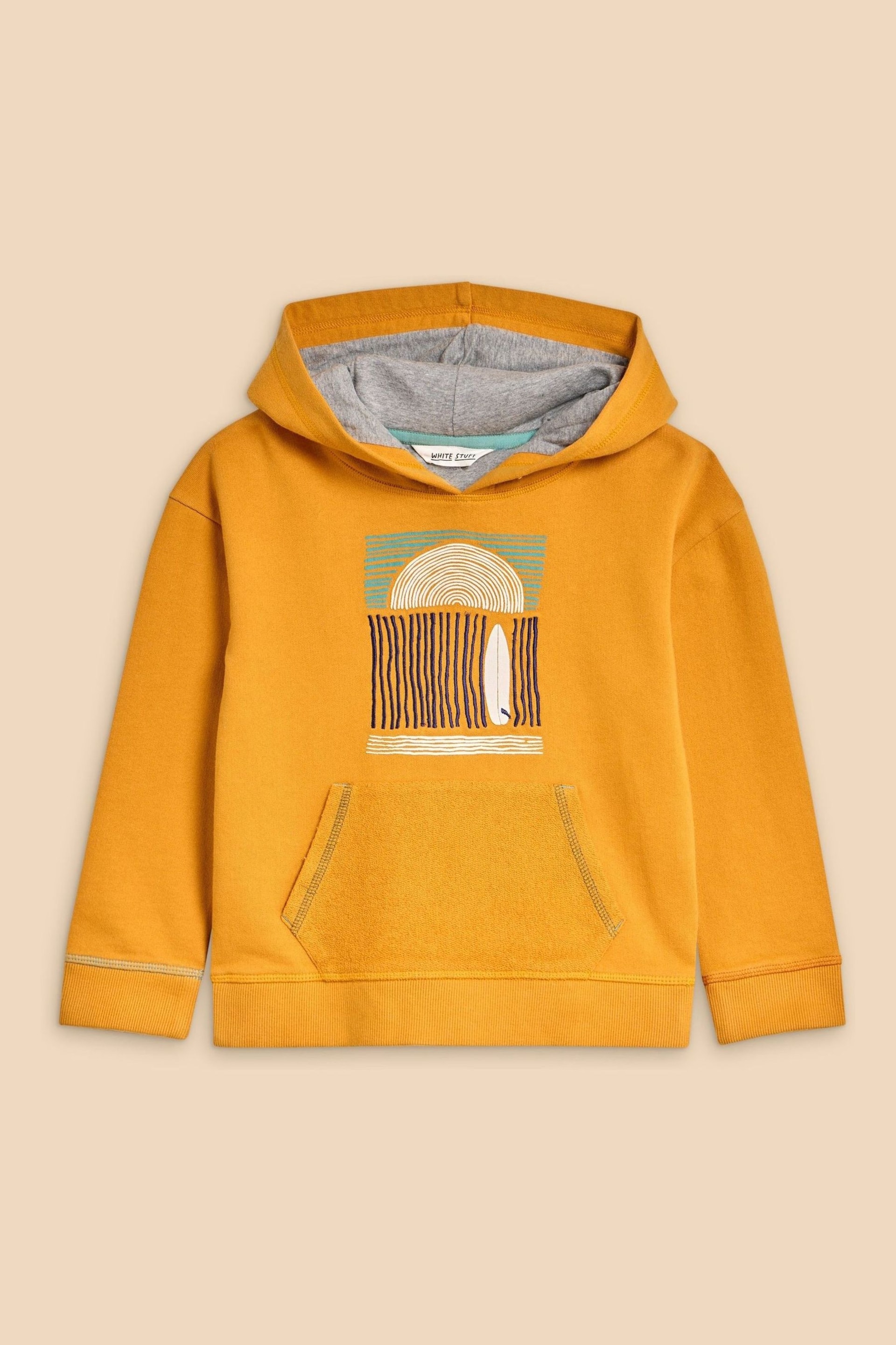 White Stuff Yellow Asher Graphic Hoodie - Image 1 of 3