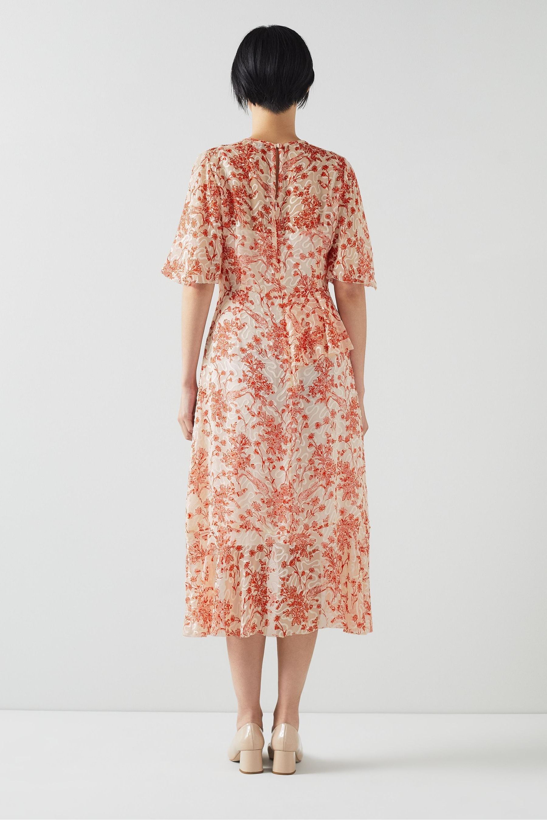 Buy LK Bennett Thea Silk Viscose Devore Toile Print Dress from Next Luxembourg