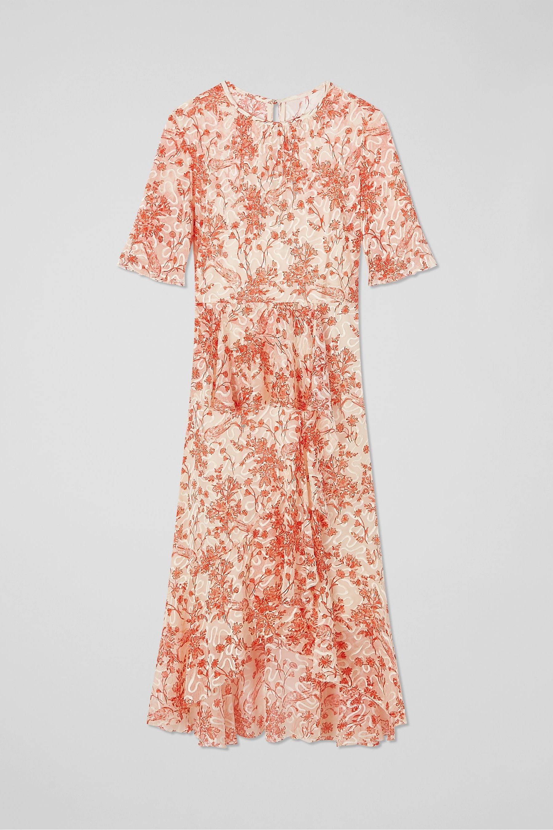 Buy LK Bennett Thea Silk Viscose Devore Toile Print Dress from Next Luxembourg