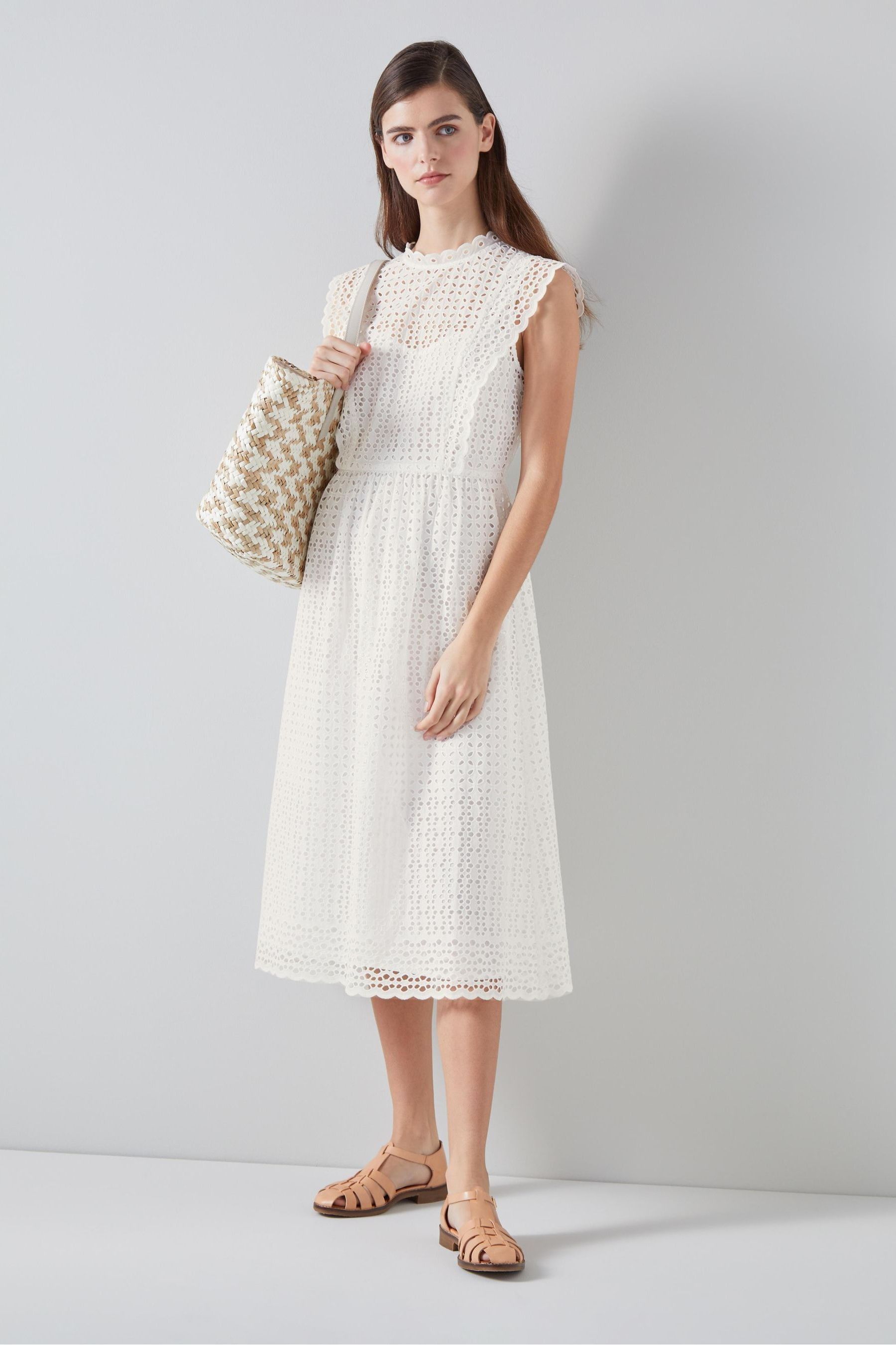 LK Bennett Laila Broderie Anglaise Sun Dress