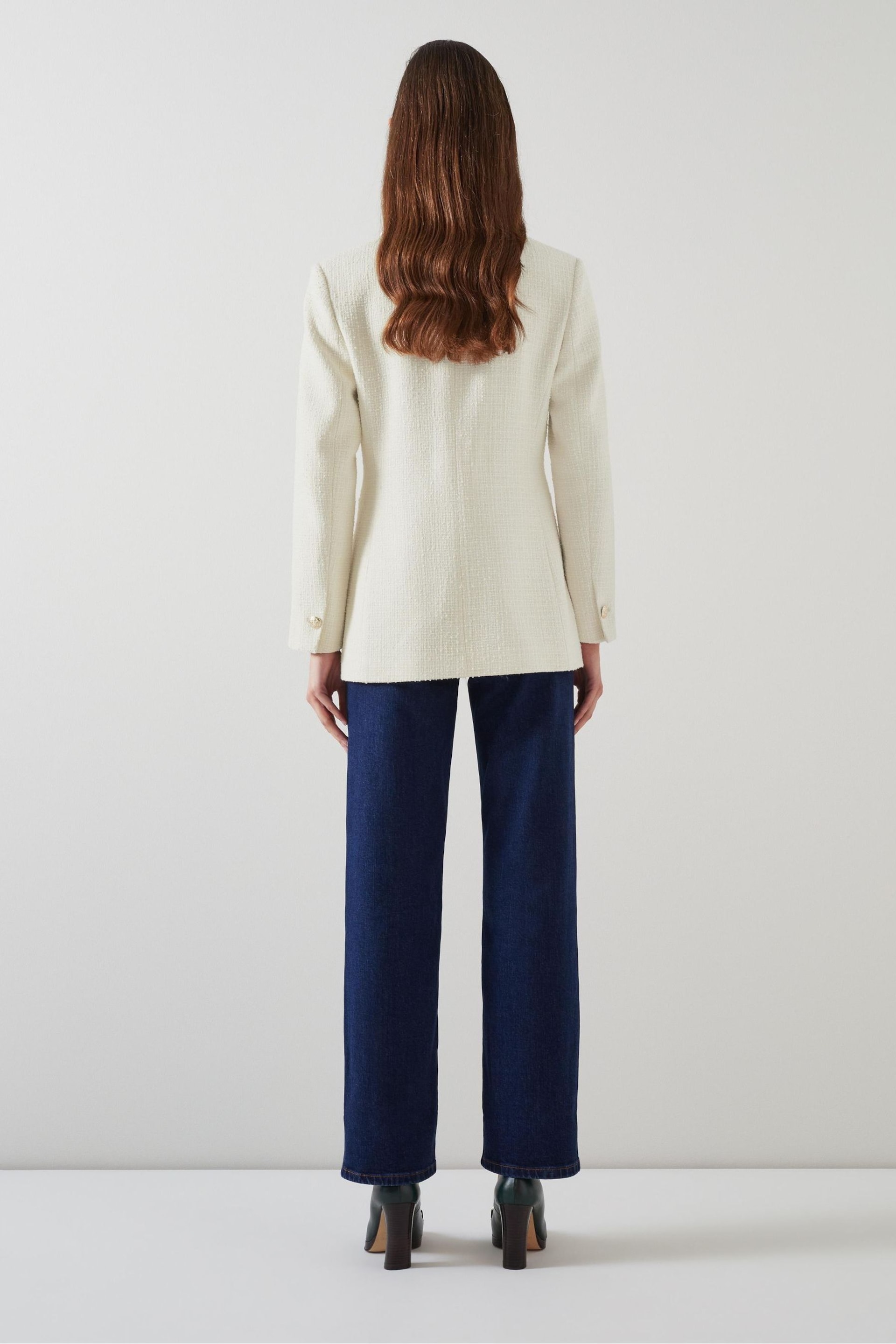 LK Bennett Mariner Italian Cotton-Blend Tweed Jacket - Image 2 of 3