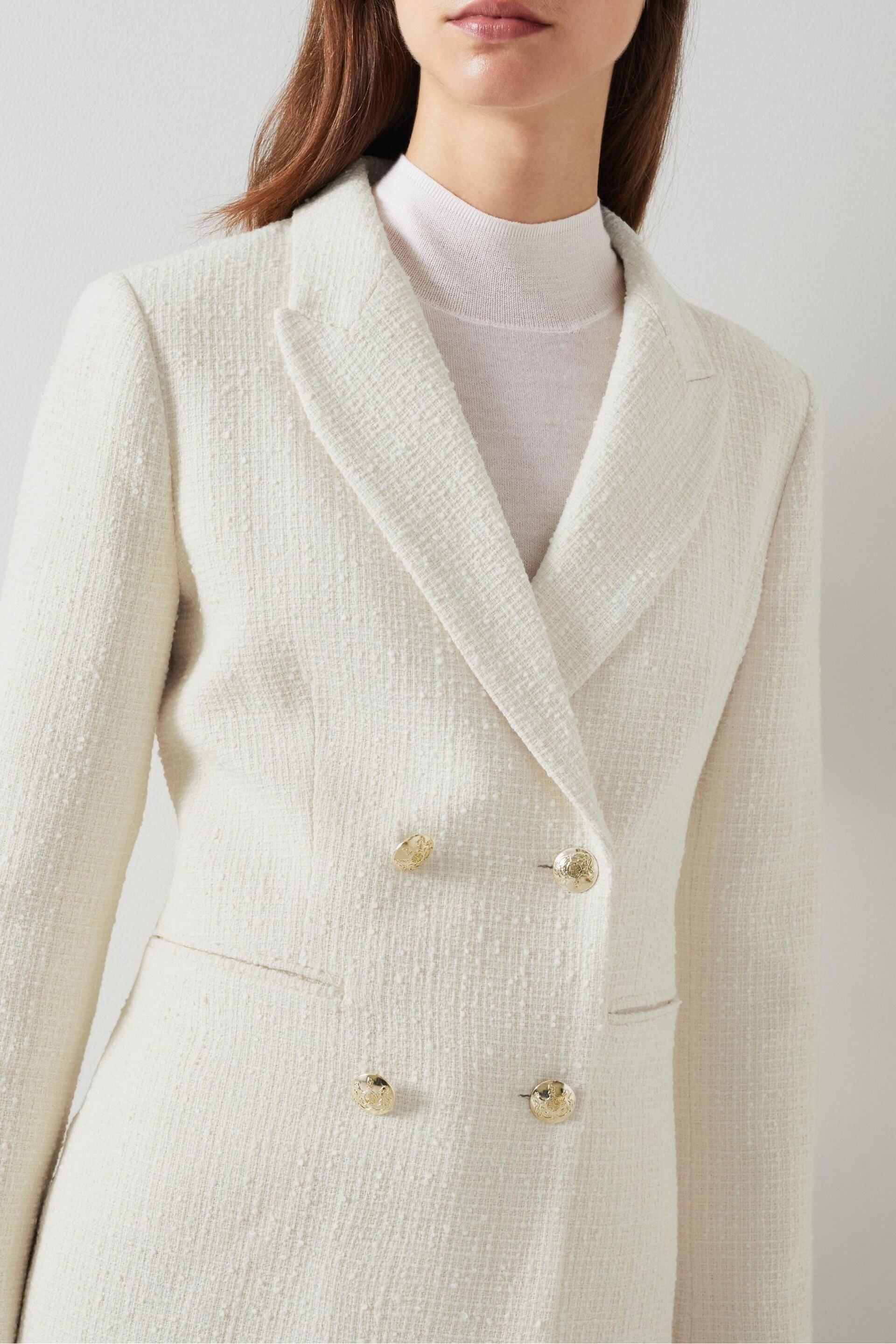 LK Bennett Mariner Italian Cotton-Blend Tweed Jacket - Image 3 of 3