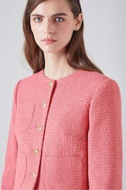 LK Bennett Allie Cotton Italian Tweed Jacket - Image 3 of 5