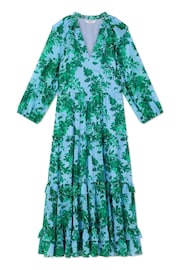 LK Bennett Eleanor Neon Garden Print Tie Dress - Image 3 of 3