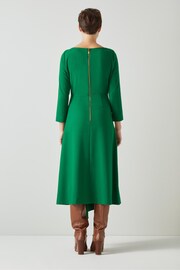 LK Bennett Lena Crepe Fit And Flare Dress - Image 2 of 3