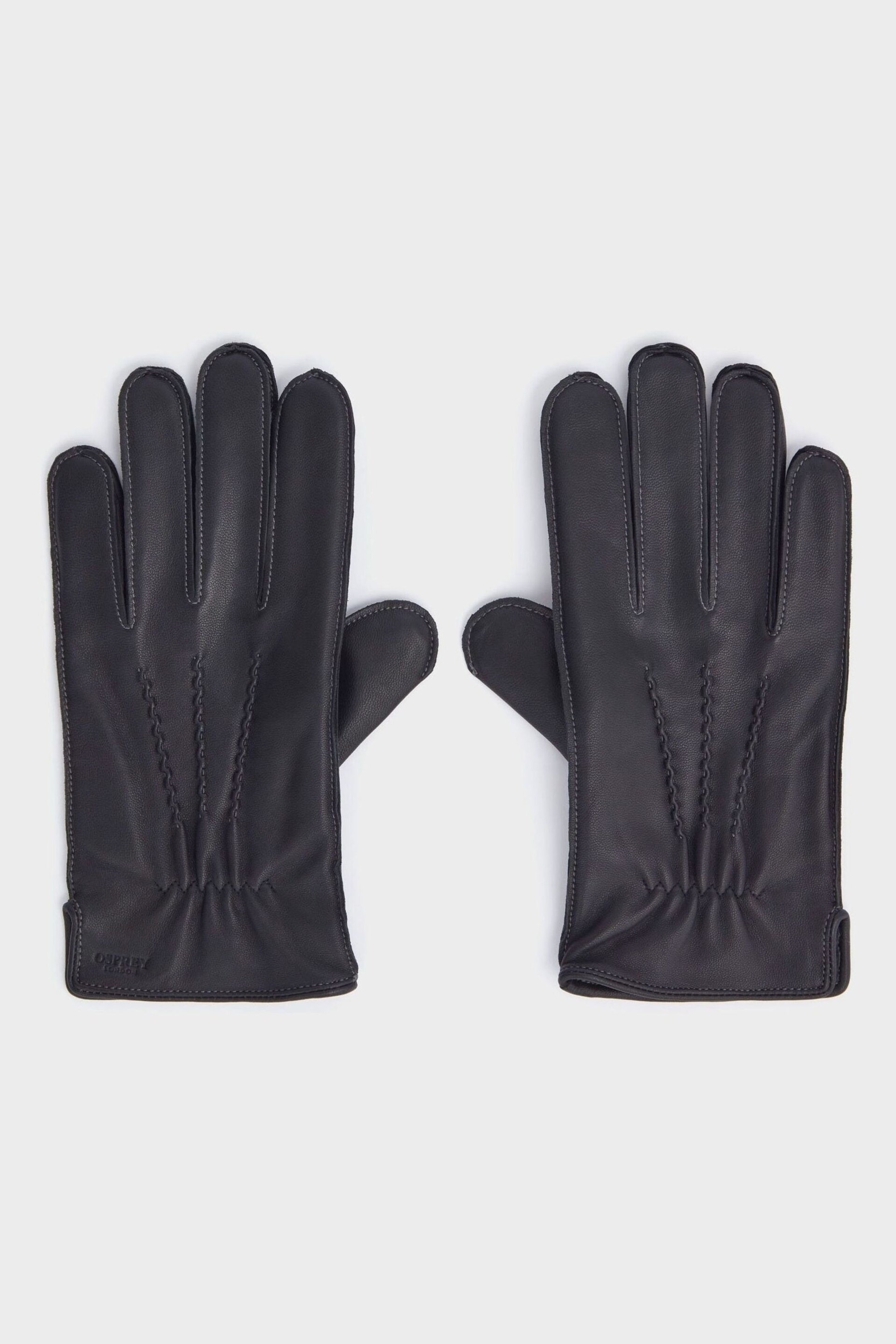 Osprey London The Harvey Leather Gloves - Image 3 of 5
