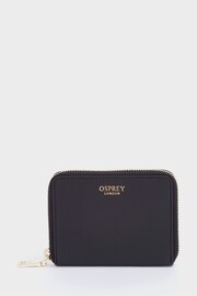 Osprey London The Collier Leather Zip-Round Black	 Purse - Image 1 of 4