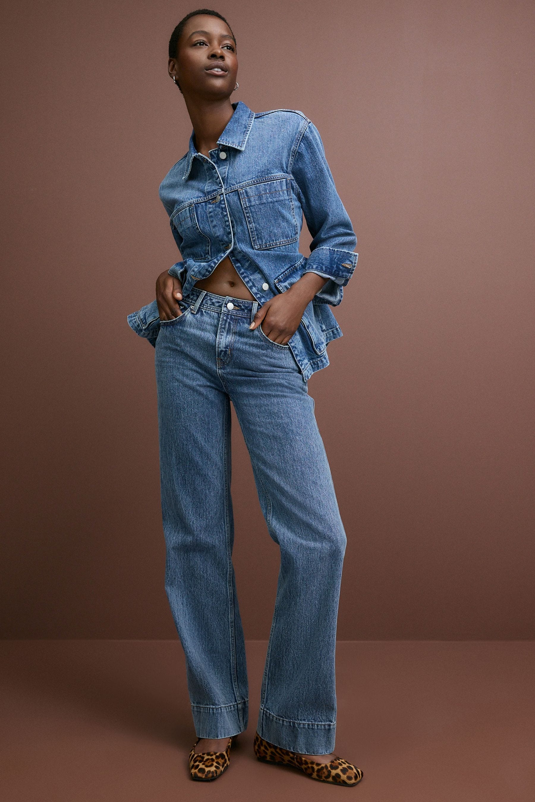 Buy Mid Blue Elevated Straight Leg 100 Cotton Jeans from the Next UK online shop