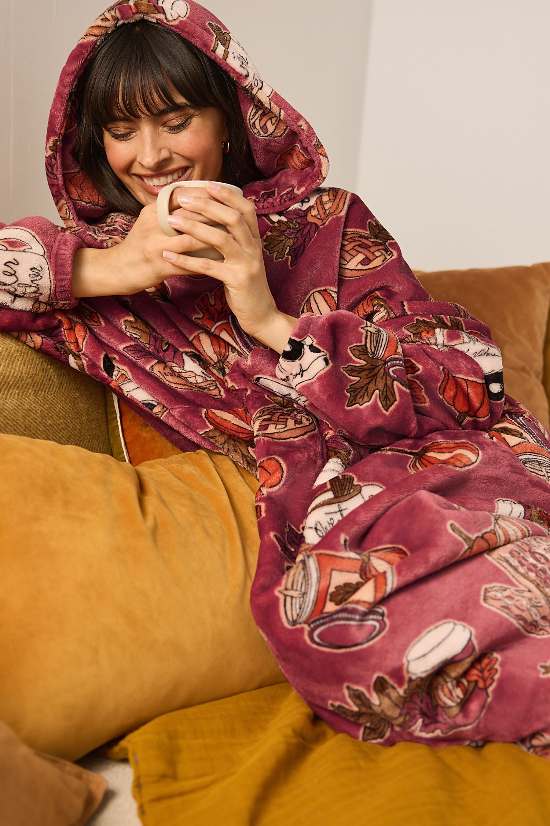 Buy Burgundy Red Oversized Autumn Pumpkin Blanket Hoodie from the Next UK online shop