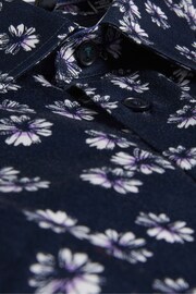 Ted Baker Blue Cotton Floral Shirt - Image 6 of 6