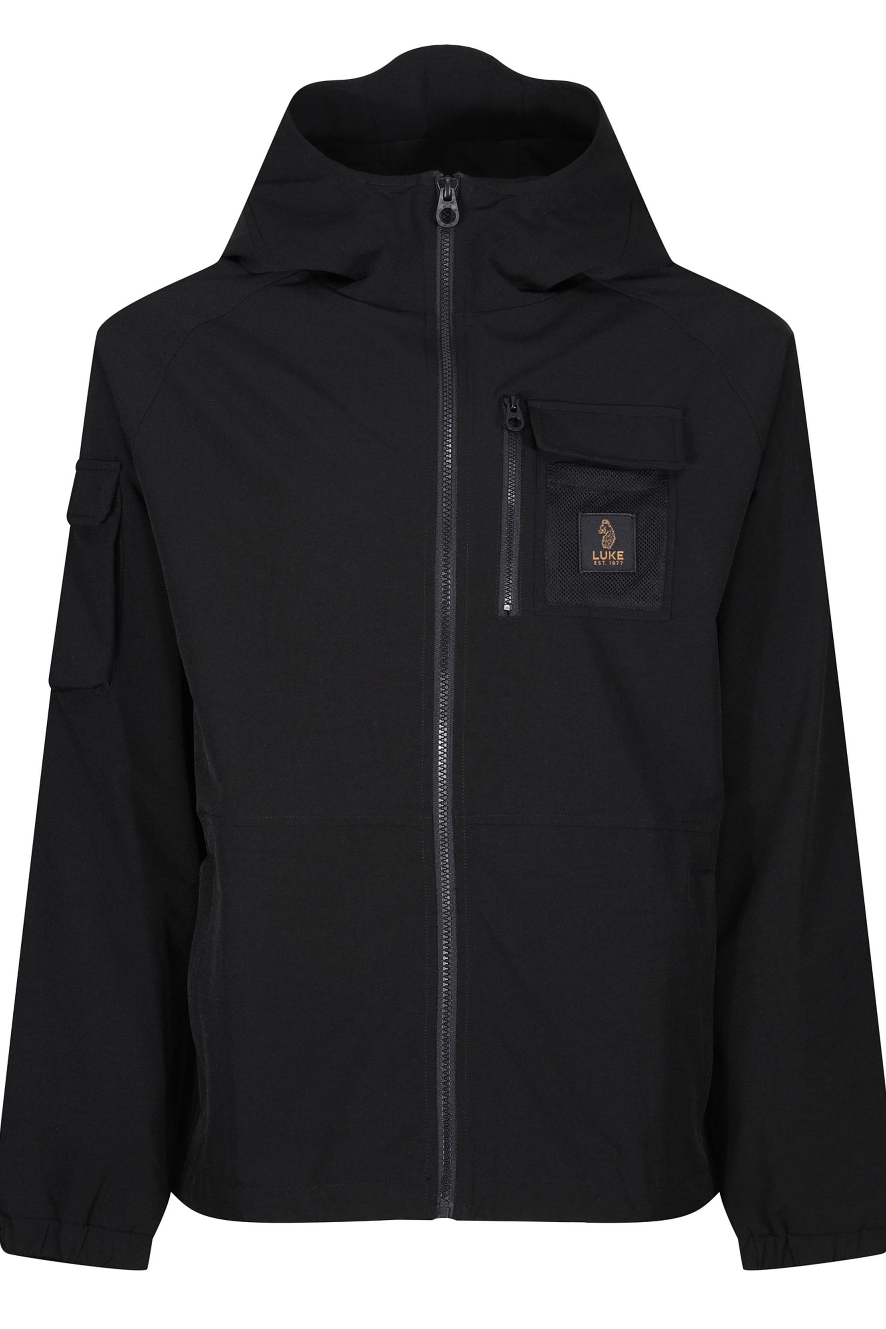 Buy Luke 1977 Elements Hooded Black Jacket from the Next UK online shop