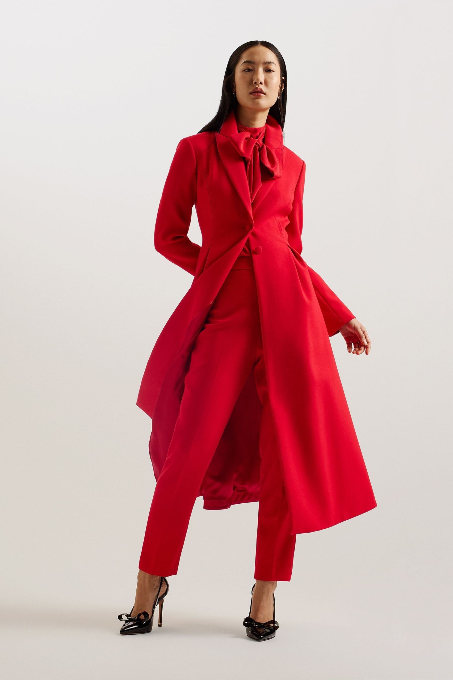 Ted Baker Red Sarela Dress Coat - Image 1 of 6