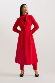 Ted Baker Red Sarela Dress Coat - Image 3 of 6