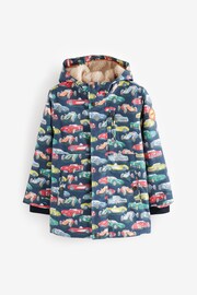 Cath Kidston Navy Blue Waterproof Borg Lined Parka (3mths-7yrs) - Image 18 of 22