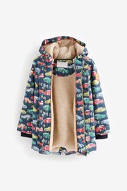 Cath Kidston Navy Blue Waterproof Borg Lined Parka (3mths-7yrs) - Image 19 of 22