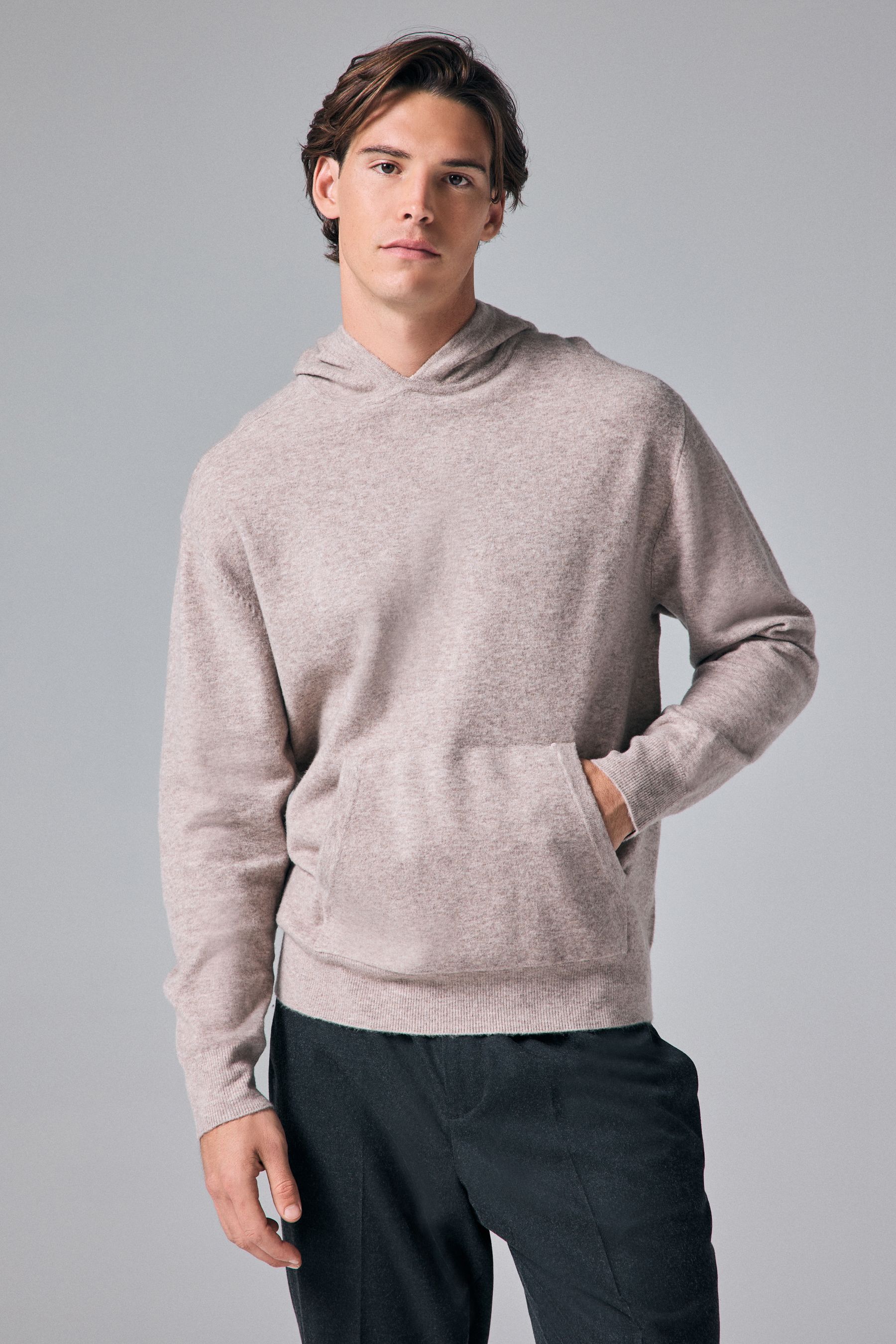 Knit hoodie set clearance