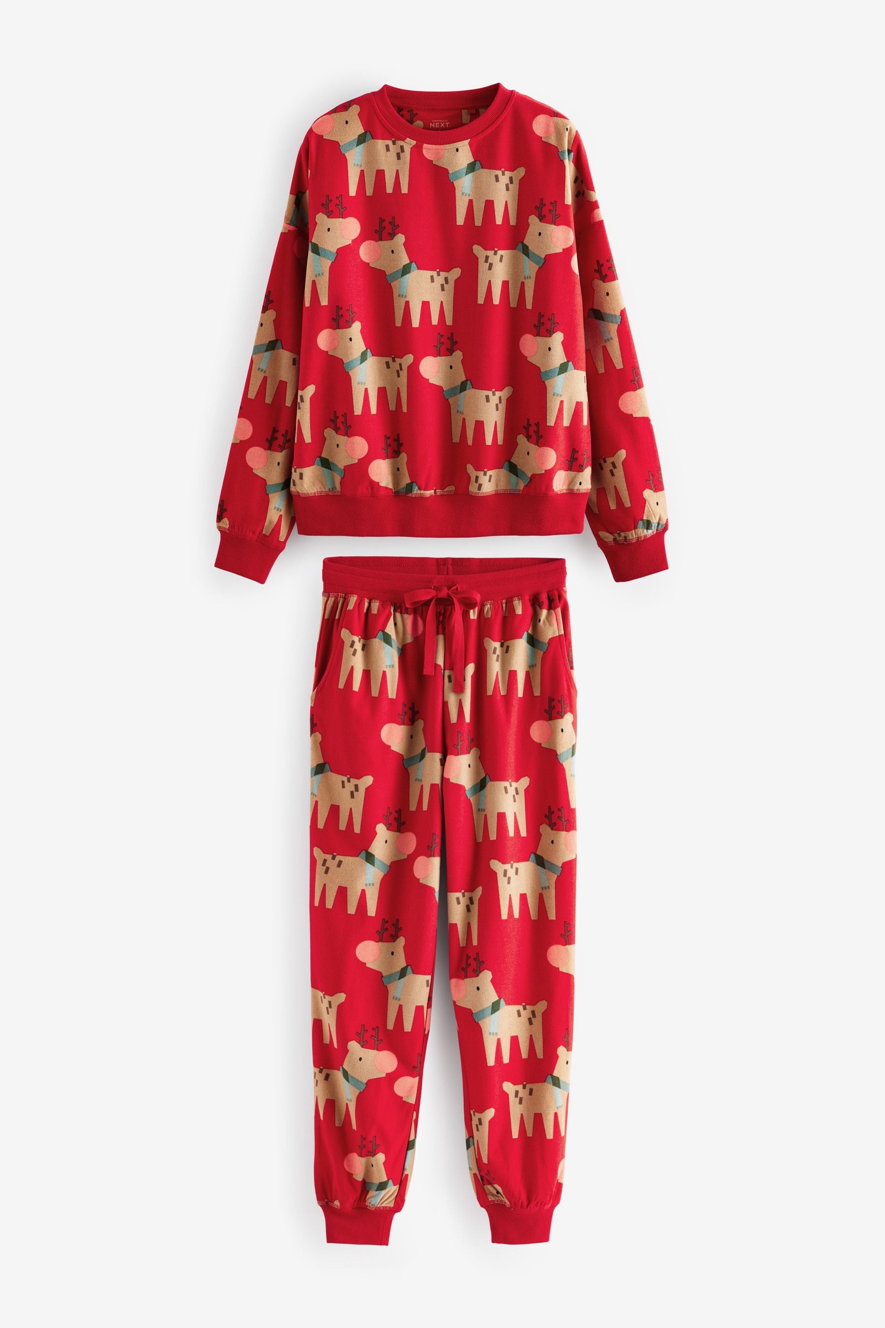 Buy Red Matching Family Womens Christmas Reindeer Pyjamas from Next Qatar