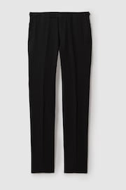 Reiss Black Kin Slim Fit 100% Linen Adjuster Trousers - Image 2 of 5