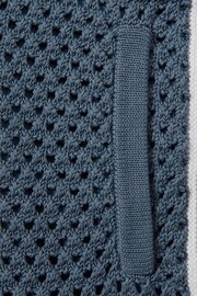Reiss Airforce Blue Creek Teen Crochet Contrast Trim Elasticated Shorts - Image 5 of 5