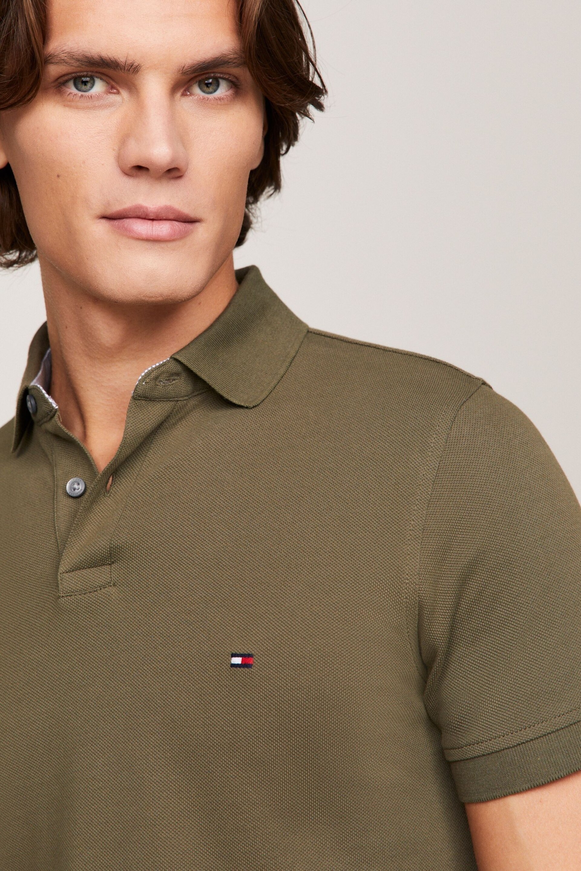 Tommy Hilfiger Khaki Green1985 Regular Polo T-Shirt - Image 5 of 5