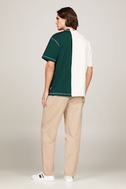 Tommy Hilfiger Green Monotype Colourblock T-Shirt - Image 2 of 3