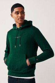 Tommy Hilfiger Green Logo Tipped Hoodie - Image 1 of 4