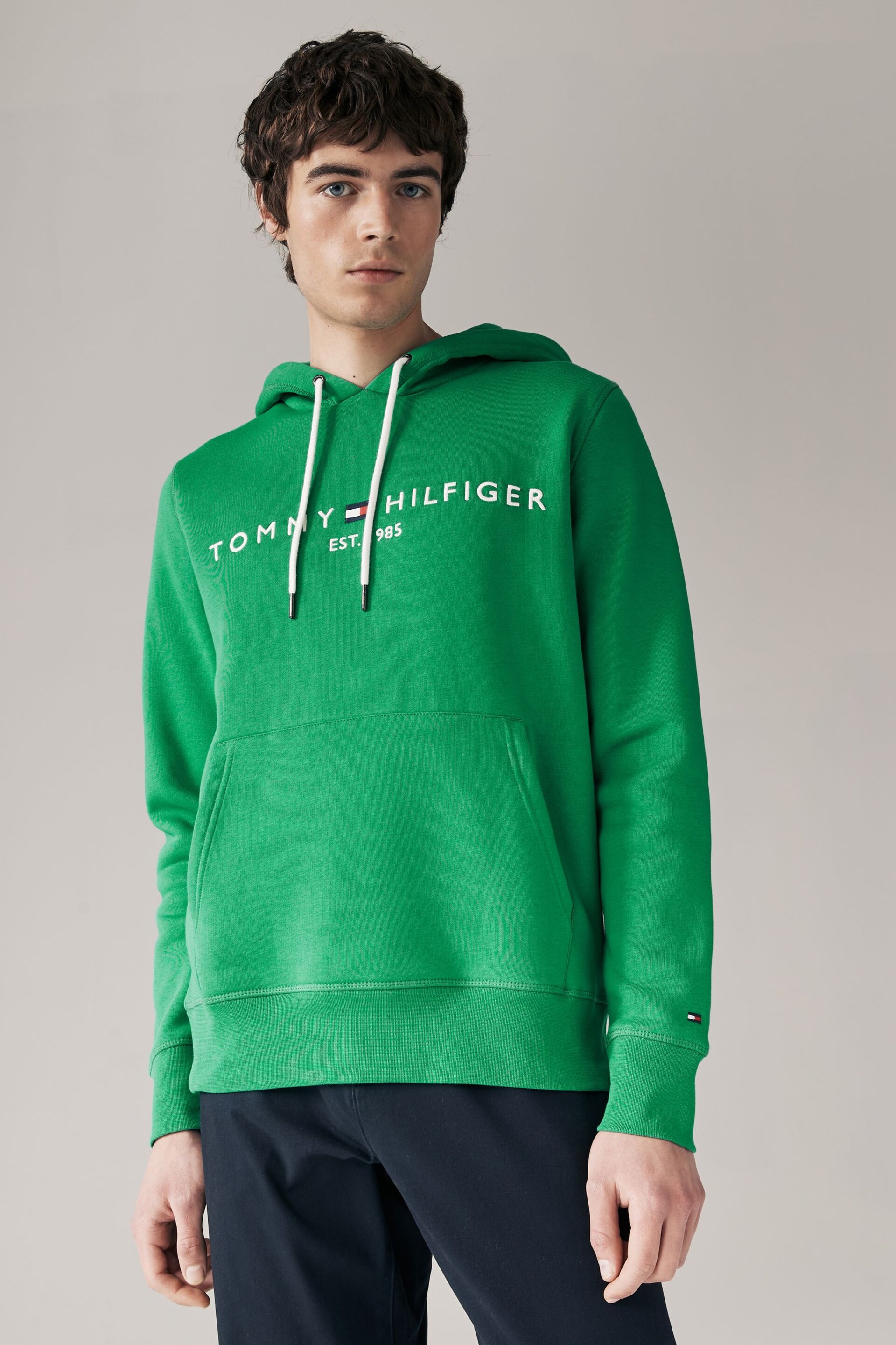 Tommy Hilfiger Blue Logo Hoodie - Image 1 of 4