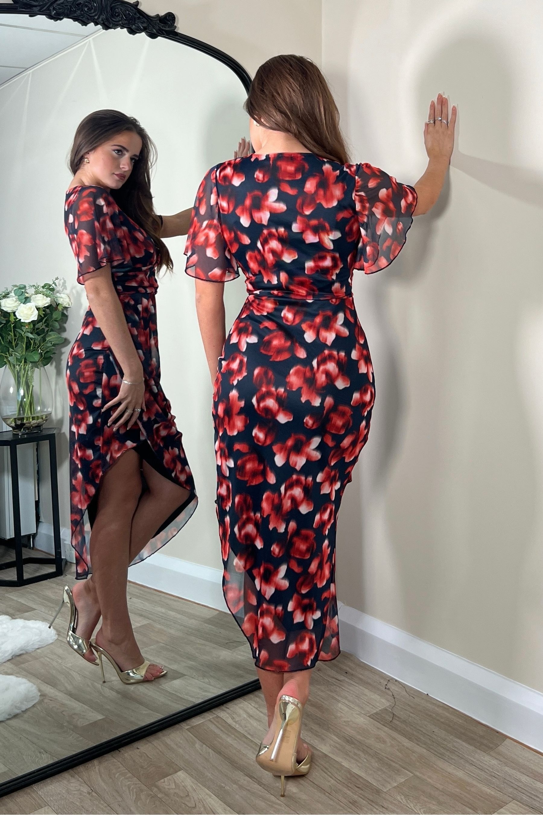 Robe mi longue cache coeur outlet