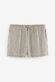 Black and White Boy Textured Stripe Tie Waist Shorts - Image 5 of 6