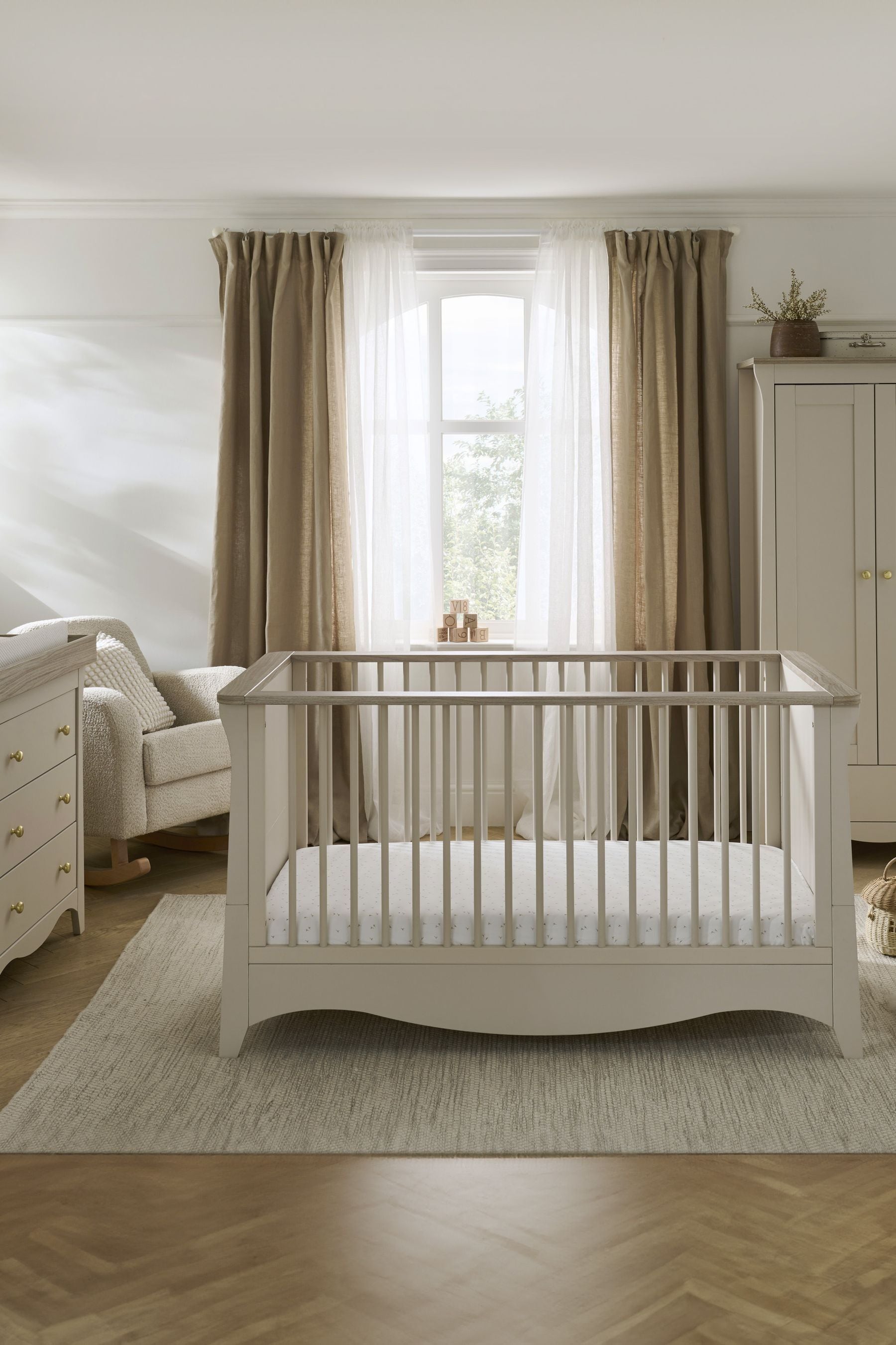 Buy Cuddleco Cream Clara 3 Piece Nursery Furniture Set from the Next UK online shop