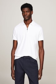 Tommy Hilfiger White Zip Neck Polo - Image 1 of 2