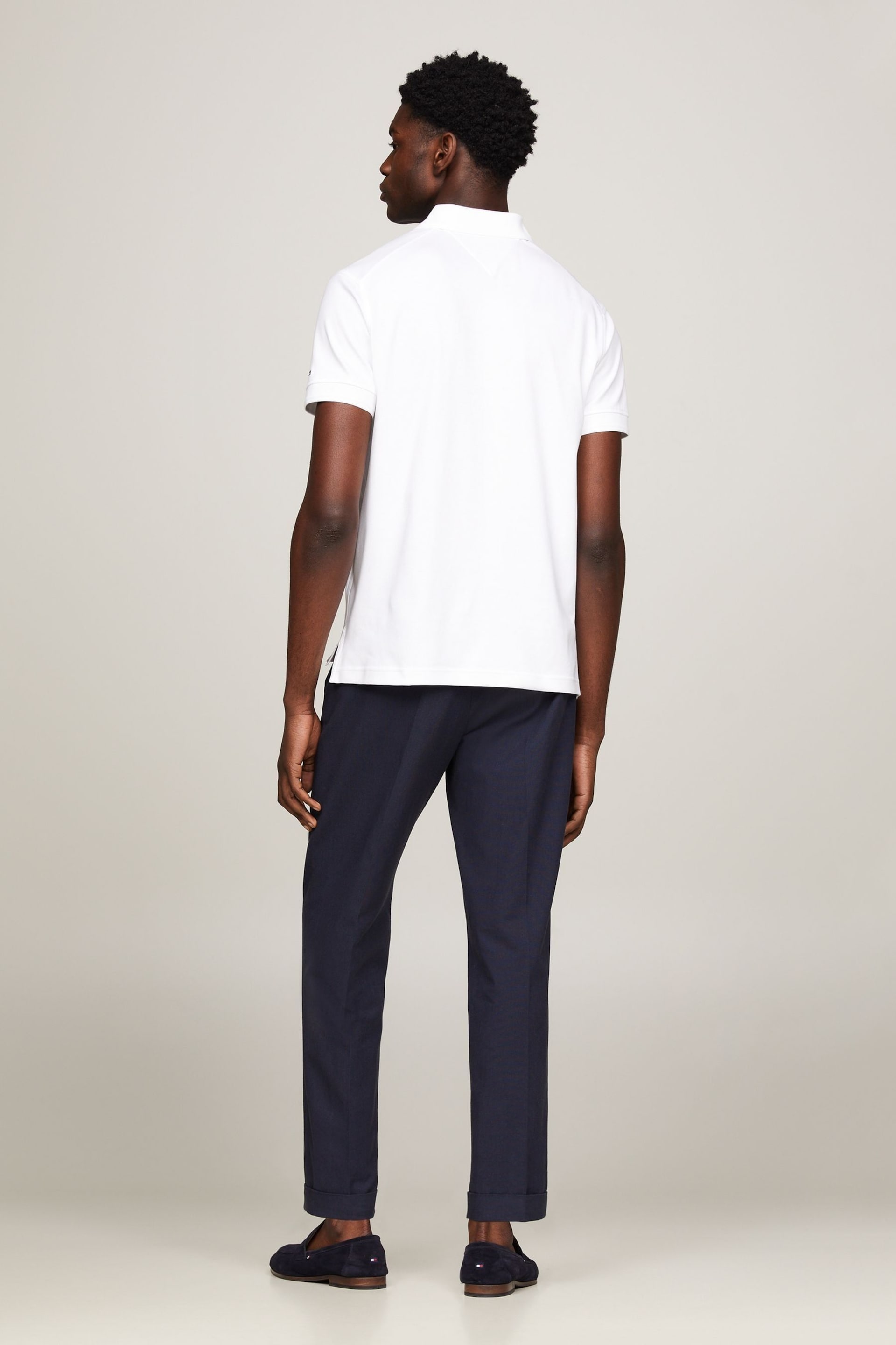 Tommy Hilfiger White Zip Neck Polo - Image 2 of 2