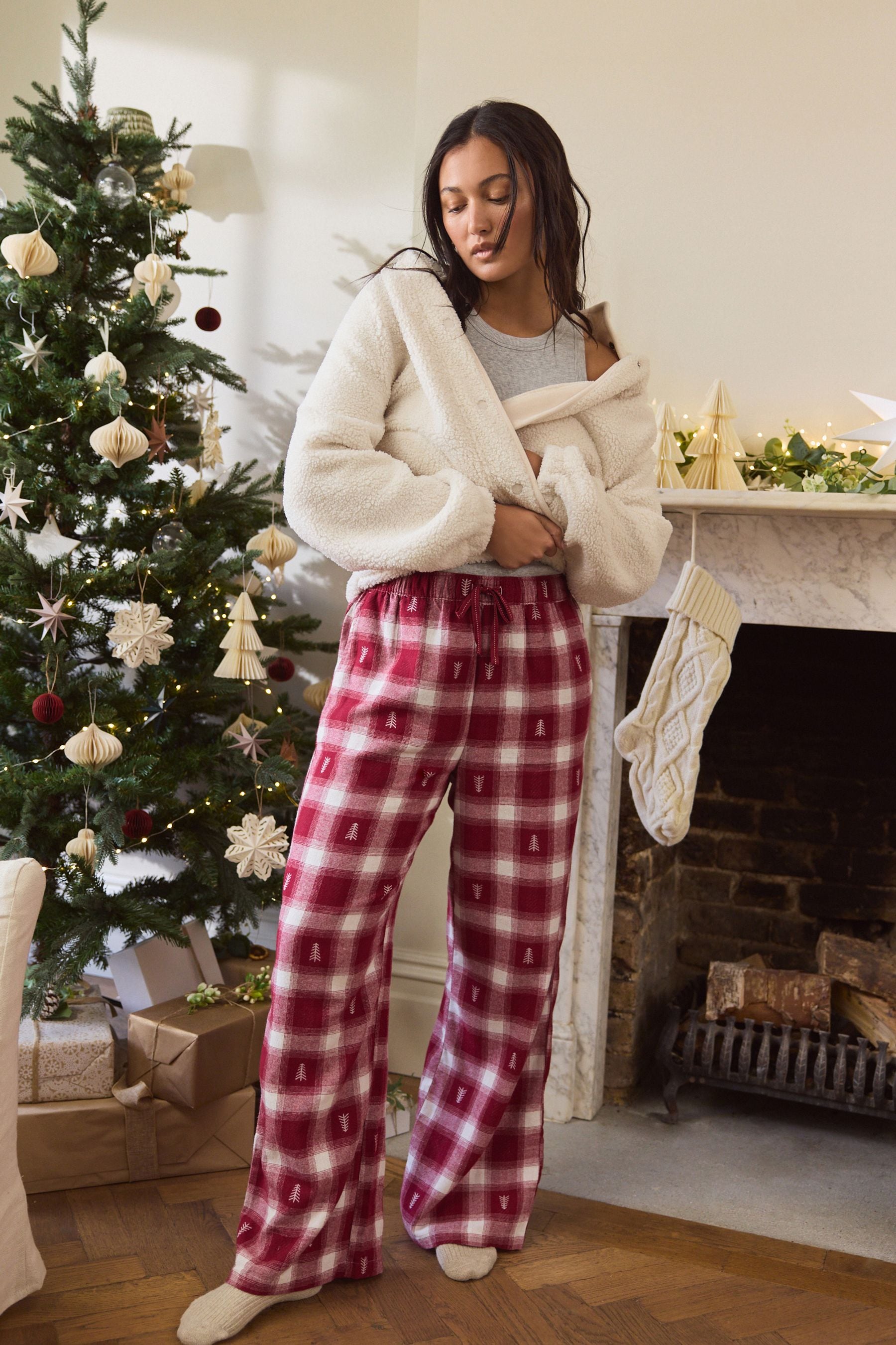 Buy Red Check Flannel Pyjama Bottoms from the Next UK online shop