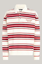 Tommy Hilfiger Natural Monotype Stripe Rugby Top - Image 6 of 6