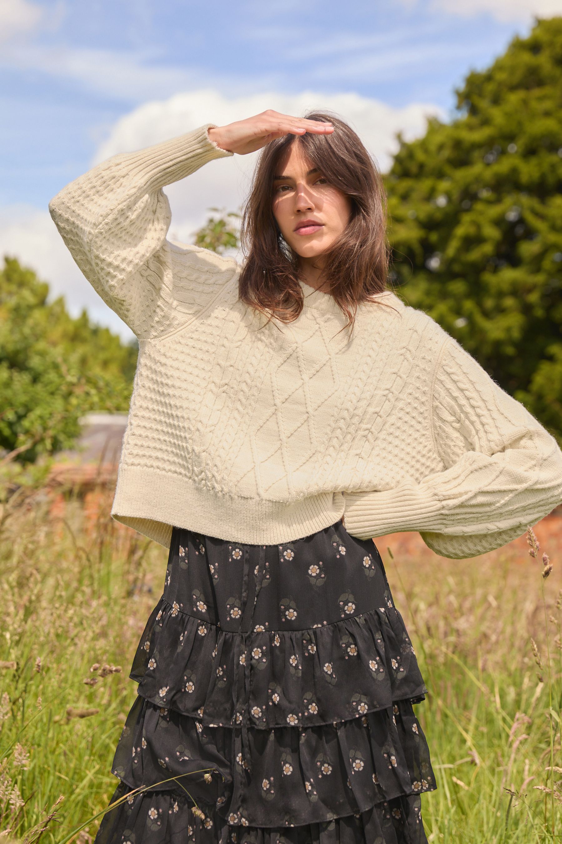 Knit jumper and skirt online
