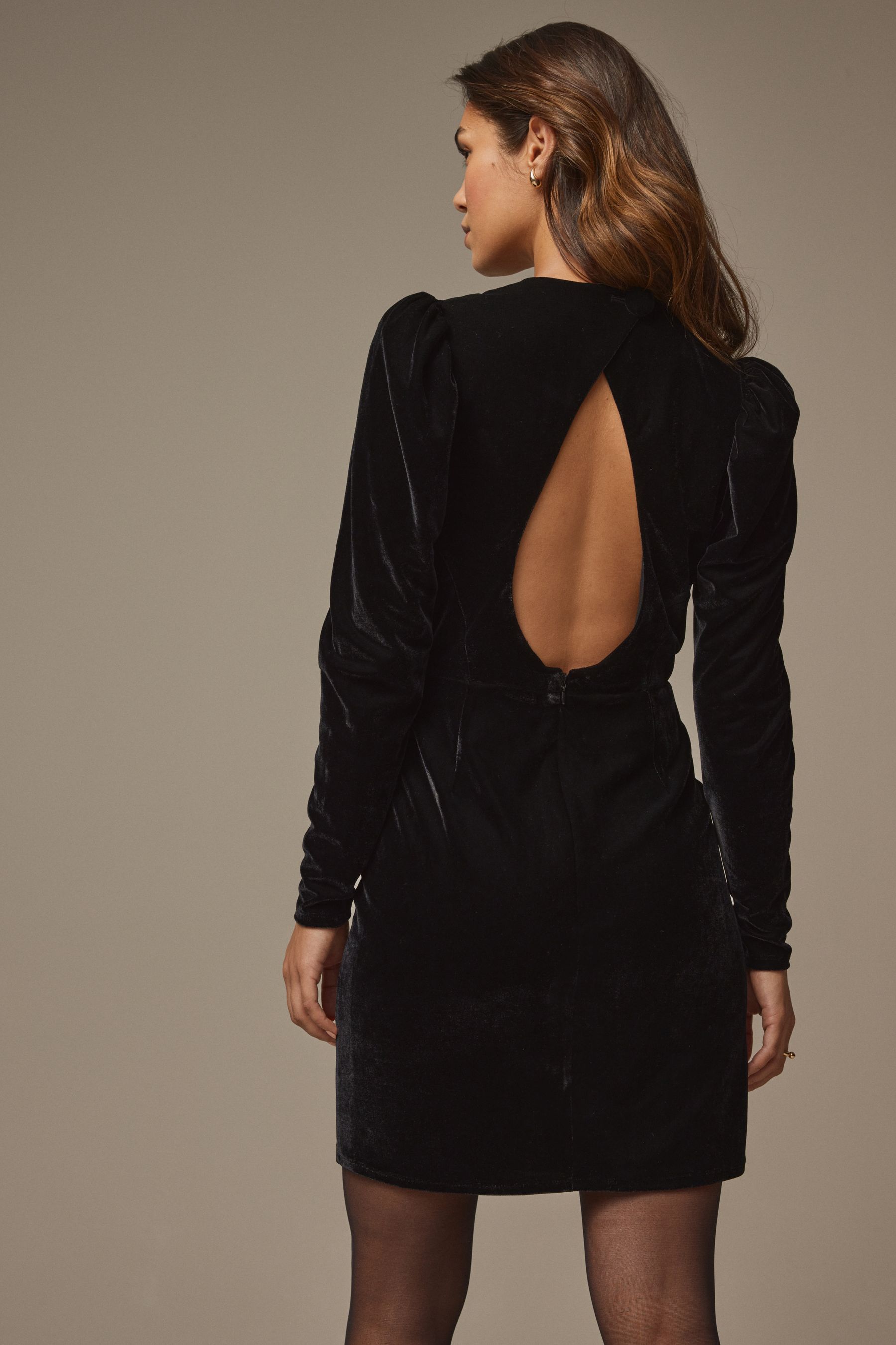Buy Laura Ashley Black Velvet Mini Dress from the Next UK online shop