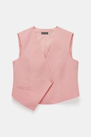 Mint Velvet Pink Asymmetric Waistcoat - Image 3 of 4