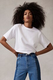 Mint Velvet White Ultimate Cotton T-Shirt - Image 1 of 4